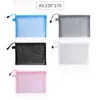 A4/A5/A6 MESH DUMPLYCKA POUCH CLEAR DOKUMENT PAG BOK FILMASKAR STACERY PENCIL CASE STALTER