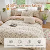 Sängkläder sätter 100% bomull 133x72 tyg twill pastoral blommig vintage sängkläder set duvet täckning 200x200 med blommor ingen sängark 230607
