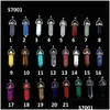 Pendant Necklaces Bk Charms Women Jewelry Opal Jade Natural Stone Glass Resin Quartz Healing Crystals Long Gold Chain Choker Drop De Dhylg