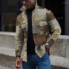 Jackets Casual 2023 Trend Men's Spring Autumn And Winter Fashion Leopard Print 3D Digital Lapel Casual Button Jacket Mens