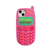 DHL grátis atacado bonito dos desenhos animados rosa macio caso do telefone do coração do amor crianças presente da menina capa de silicone 3D para iphone 11 12 13 14 pro max