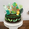 Другое мероприятие поставки поставки 8pcsset сафари животные торт торт топпер игрушки с днем ​​рождения джунгли детские джунгли 230607