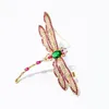 Broches lindos ocos libélula para mulheres moda inseto bonito com pino broche de pérola banquete de casamento jóias presente de natal