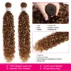 Haar Bulks Hoogtepunt Water Wave Bundels 10A Braziliaanse P427 Ombre Bruin Blond Weave Bundels Haar 30 Inch Krullend Menselijk Haar weven Bundels 230607