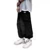 Mäns byxor Stylish Casual Anti-Tear Mid-Rise Male Hip Hop Wide Long Long Trousers Lightweight Baggy Daily Clothing