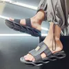 Мужские не скользящие тапочки летние повседневные сандалии в корейском стиле круглая голова плюс размер открытые пляжные туфли Pantufas Masculinas L230518