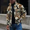 Jackets Casual 2023 Trend Men's Spring Autumn And Winter Fashion Leopard Print 3D Digital Lapel Casual Button Jacket Mens