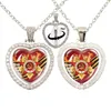 Pendant Necklaces Ussr Soviet Badges Sickle Hammer Heart Shaped Necklace Cccp Fashion 360 Degree Rotary Choke Ring Rhinestone Jewelry Wome