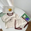 Completi di abbigliamento da 6 mesi a 4 anni Completi di vestiti per bambini Completi di t-shirt a maniche corte estive Costume da bambino Stampato Cartoni animati Abiti da ragazza carini 230607