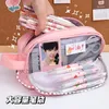 Pencil Cases Korea Cute for Girls Pencilcase Waterproof Canvas School Makeup Bag Pouch Pen BoxPapeleria Kawaii Stationery 230608