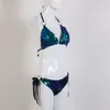 Costumi da bagno da donna Sexy Bikini a triangolo con paillettes Set da donna Reggiseno imbottito push-up perizoma Costume da bagno fasciatura Costume da bagno 230608