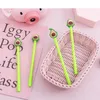 0.5mm Avocado Gel Pens Kawaii Black Ink Neutral Pen For Kids Gifts Signature Writing School Stationery Supplies Escolar