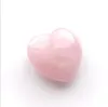 Rose Quartz Heart Shaped Pink Crystal Carved Palm Love Healing Gemstone Lover Gife Stone Crystal Gems JN08