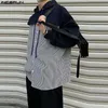 Шотх-байлайны с инсуруном полосатые лоскутные капюшоны с длинным рукавом 2023 Случайная капюшона уличная одежда корейская стильная мужская одежда S-5xl 7 L230520