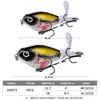 Baits Lures 5 Stück 11,5 g 16 g 3D-Topwater-Angelköder Whopper Popper Bait Hard Plopper Soft Rotating Tail Tackle Fishing Kit Hervorragende Qualität 230607