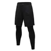 Men's Shorts Men's Running Pants Compression Sport Tights 2 In 1 Quick Dry Fitness Gym Leggings Male Sportswear Workout Training Bottoms 230607