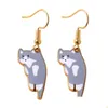 Dangle Chandelier Earrings Cat Sterling Sier Cute Animal Jewelry Gifts For Lovers Women Teens Birthday Xmas Dxaa Drop Delivery Dh6I0