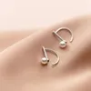 Серьги -герметики Lavifam Shell Pearl Music Note для женского уха простые 925 серебряных украшений стерлингов