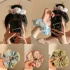 Diğer Tatlı Pembe Mavi Küçük Çiçek Saç Bantları Kızlar Büyük Boy Scrunchies Peri Yaz Aksesuarları Kauçuk Scrunchie R230608