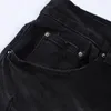 Мужские джинсы 2023 г. Прибывшие мужские брюки модная уличная одежда Черная повседневная кожаная лоскутная джинсовая одежда для мужчин.