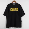 Summer New Style Behind Graffiti Letters Men and Women Loose Short-sleeved T-shirt High Street Trend Top Men's Style