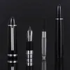 Çeşme Kalemleri Jinhao X159 Akrilik Siyah Kalem Metal Klip Genişletilmiş İnce Nib F 05mm Yazma Ofis Hediyeleri Pens 230608