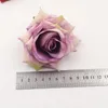 Kwiaty dekoracyjne 2PCS 9cm Rose Head Sztuczny jedwabny kwiat do dekoracji ślubnej DIY Scrapbooking Ręcznie