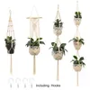 Planters POTS HANGING Planter Flowerpot Plant Holder Macame Hanger Wall Hanging Basket Flowcony Decorations 230607