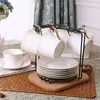 Hooks Kitchen Water Draining Coffee Mug Glass Cup Plate Holder Storage Rack Organizer