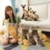 30cm Simulierte Katzen Plüschtier Kleines Kätzchen Liegende Puppe Fuzzy Plushie Peluche Kawaii Süßes Tierbaby Kinder Tröstendes Geschenk