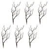 Dekorativa blommor 6st plastgren Decors Diy Artificial Antler Tree -grenar för Halloween Christmas