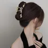 Diğer yeni kadın hasır şube metal saç klips tutma at kuyruğu köpekbalığı Koreli moda bayanlar headdress aksesuarları r230608