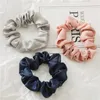 Other 1Pc Solid Color Elastic Hair Ties For Girls Women Rope Rings silk scrunchie Ponytail Holder Pink Black Accessories R230608