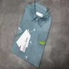 Camisas masculinas de marca francesa de alta qualidade, gola clássica de algodão com pequena malha bordada de crocodilo, camisa polo Lac