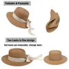 2023 Été Chapeau De Paille Femmes Plage Ombre Chapeaux Femme Pliable Protection Solaire Cap En Plein Air Voyage Vacances Casual Caps Sunhat Sunhats 17 couleurs