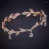Hårklämmor Fairy Chain Jewelry pannband Böhmen Decors Kvinnor pannan Lysande huvudstycken med dropphinstolpar