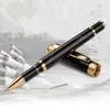High-end BEIFA LAMPO 20k Vergulde 0.7mm Zwarte Inkt Rollerball Pen Luxe Relatiegeschenk Teken Pennen Met 2 stks Refilll Doos