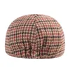 Casquettes de gavroche pied-de-poule pour femmes hommes coton chapeau octogonal rétro béret peintre casquette à visière automne Gorra Inglesa Hombre