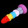 Многоцветный фаллоимитатор для анального реалистичного фаллоимитатора с всасывающей чашкой G-Spot Massage Anal Plug Огромный Dragon Dildo Женские красочные секс-игрушки L230518