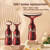 Portable Slim Equipment 3in1 Face Neck Eye Massager instrument Electric lifting Microcurrent Skin Rejuvenation Anti Aging Tightening Beauty Device 230608