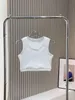 Designer Womens Tops T Shirt Knits Tees Regular Cropped Tank Top Cotton Jersey Tanks Geborduurd Cotton Anagram Shorts Suit Sportwear Fitness Sports Bra Mini