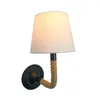 Wall Lamp Retro Industrial Wind Iron Rope Personality Creative Cloth Art Lampshade Light For Bedside Study Cafe Bar