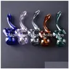 Pipe da fumo Unique Retro Glass Pipe Hitter Hand 6.3 Inch Oil Dab Burner Mtiple Colors Drop Delivery Home Garden Articoli vari per la casa Dhcua