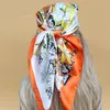 Kadınlar yeni stil kare başörtüsü lüks güneş koruyucu plaj karchief Four Seasons Eşarplar Popüler Tasarım 70x70cm İpek Hicab