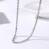 Цепочки Real 925 Серебряное серебряное ожерелье Уникальное 3 -мм кабельное звено цепь 23,6 "L Плотка: S925