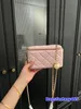 Pink Color Women Colorful Top Letter Handle Tote Woc Bags Wallet Luxury Handbag Gold Metal Hardware Matelasse Chain Crossbody Shoulder Handbags Crad Holder Purse