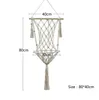 Appeso Cat Bed Amaca Macrame Pet Swing Bed Corda di cotone Fatti a mano Kitten House Tassel Basket Tapestry Boho Decorazioni da parete