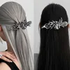 Dangle Kroonluchter Vrouwen Clip Grote Metalen Haarklauw Clips Persoonlijkheid Antislip Zilveren Kaak Haarklemmen voor Vrouwen Sterke grip Haar Z0608