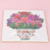 Cartes de vœux 3D Pop Up Cartes de fête des mères Fleurs Bouquet floral Carte de vœux pour maman femme anniversaire Sympathy Get Well Anniversary 230607