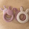 Baby tänder leksaker 1st teether silikon leksak bpa gratis tecknad kanininvårning tandläkare gåvor hälsa molar tugga födda tillbehör 230607